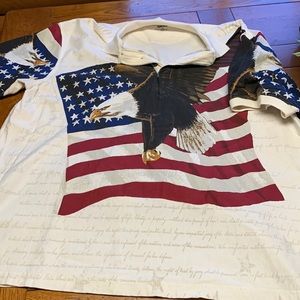 Casual patriotic short sleeve shirt size 3x